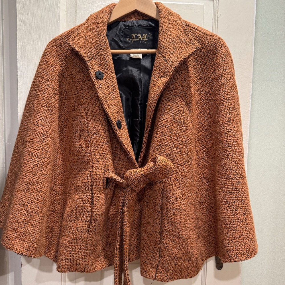 Live a Little Swing Jacket in Orange Tweed.